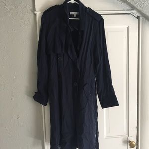 New York & Co Navy Blue Trenchcoat